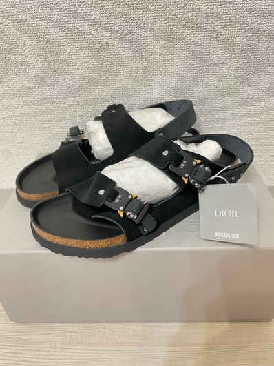 Dior × BIRKENSTOCK Milano "Nubuck/Calfskin/Black"