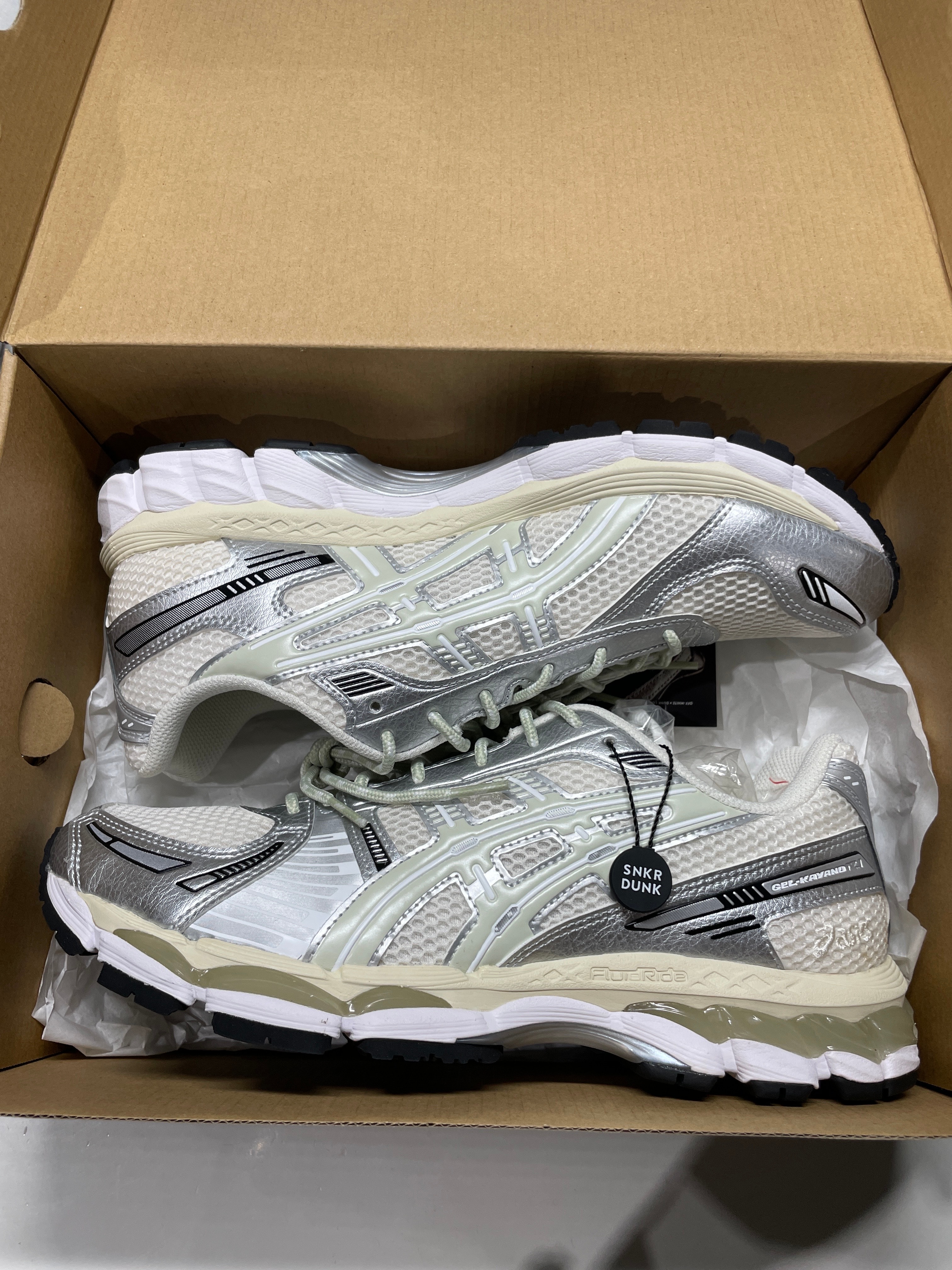KITH Ronnie Fieg × Asics Gel-Kayano 12.1 "Cream/Pure Aqua"