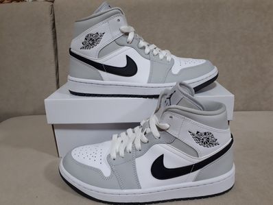 Nike Women's Air Jordan 1 Mid "Grey Fog/White/Black"