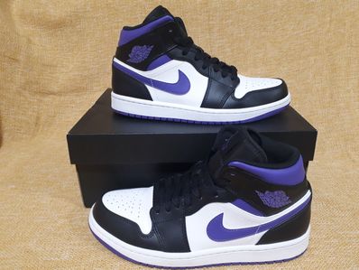 Nike Air Jordan 1 Mid "Black/Court Purple"
