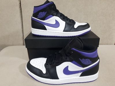 Nike Air Jordan 1 Mid "Black/Court Purple"