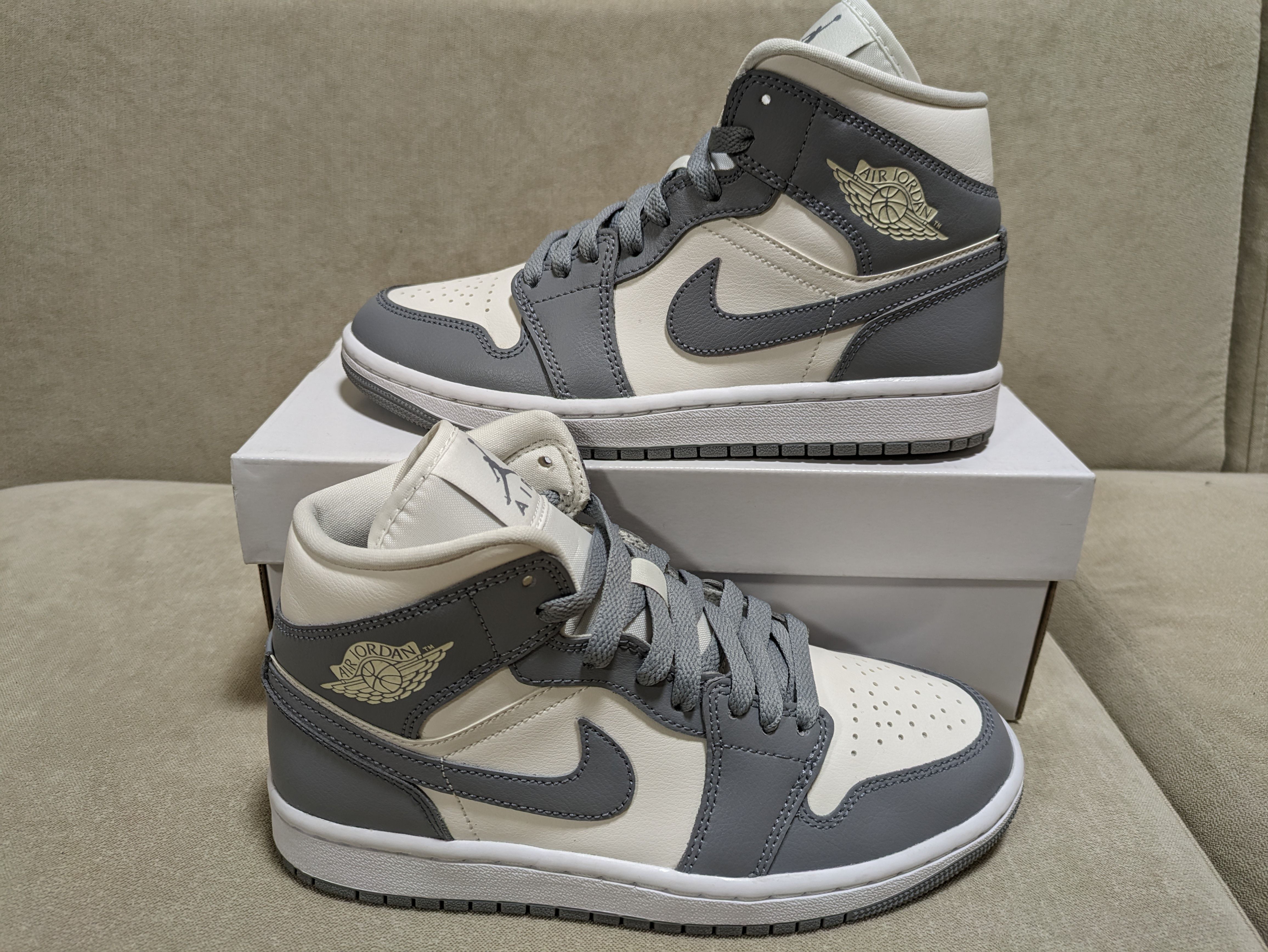 Nike Women's Air Jordan 1 Mid "Grey/Sail"
