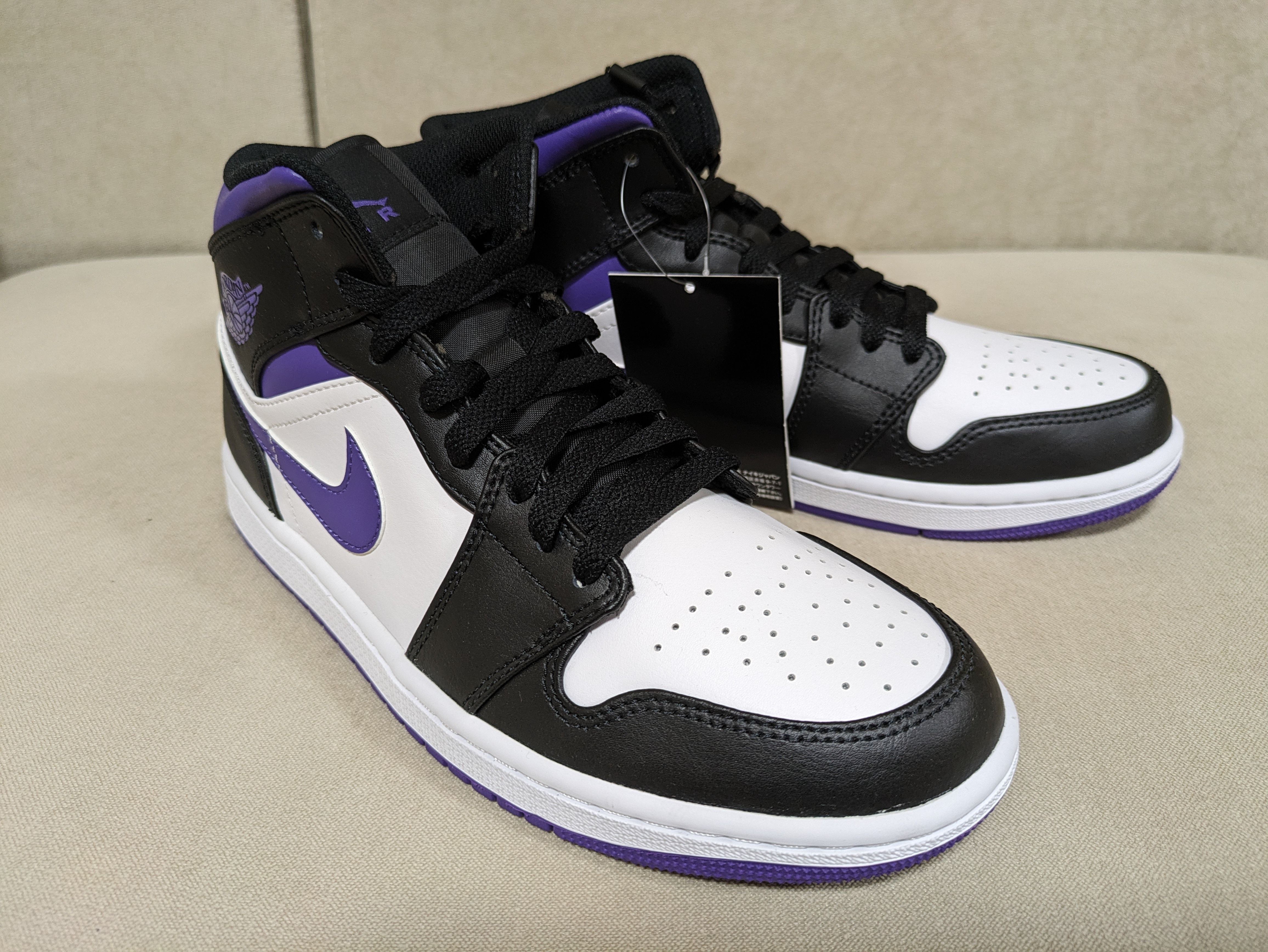 Nike Air Jordan 1 Mid "Black/Court Purple"