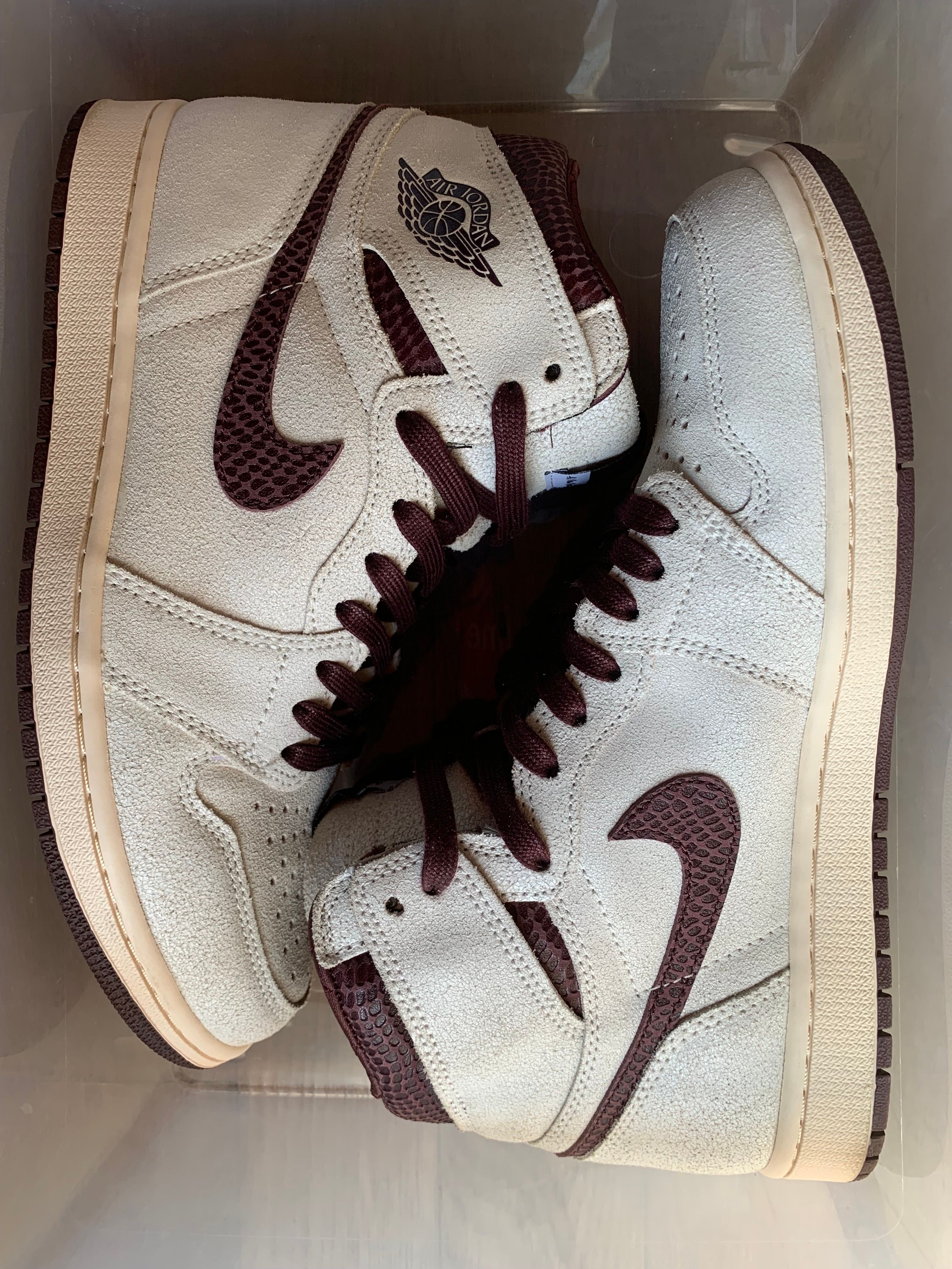 A Ma Maniere × Nike Air Jordan 1 Retro High OG "Sail and Burgundy"