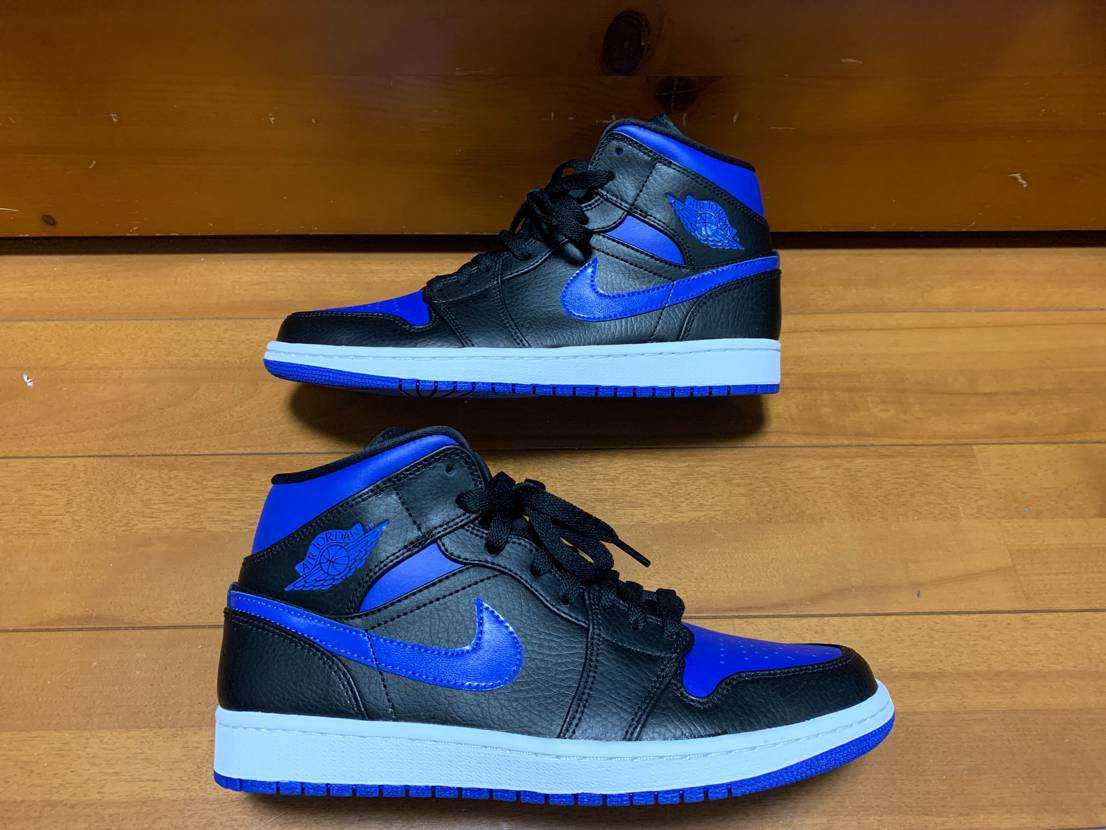 NIKE AIR JORDAN 1 MID "BLACK/BLUE"