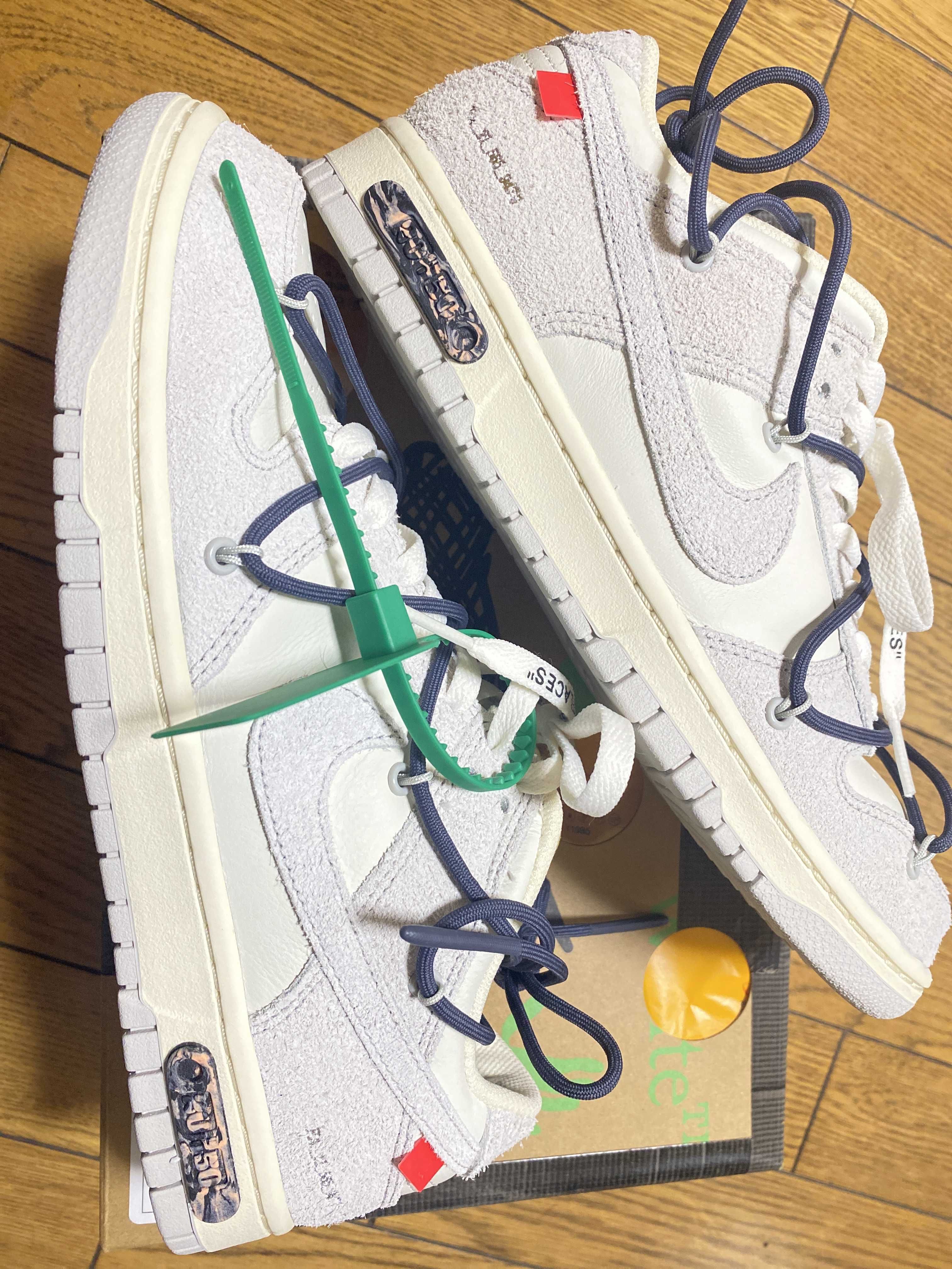 Off-White × Nike Dunk Low "Sail/Neutral Grey/Gridiron"