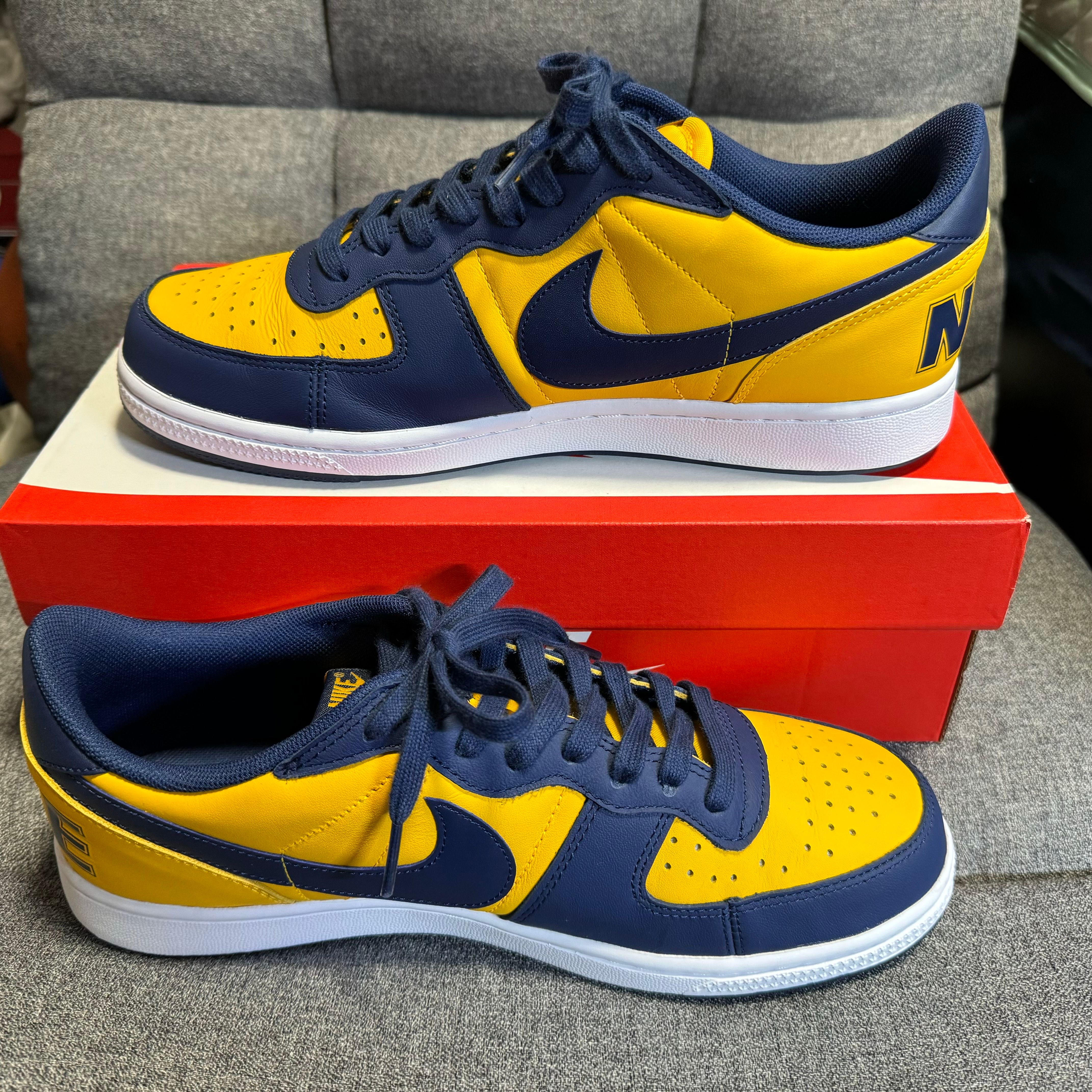 Nike Terminator Low "University Gold and Navy/Michigan"