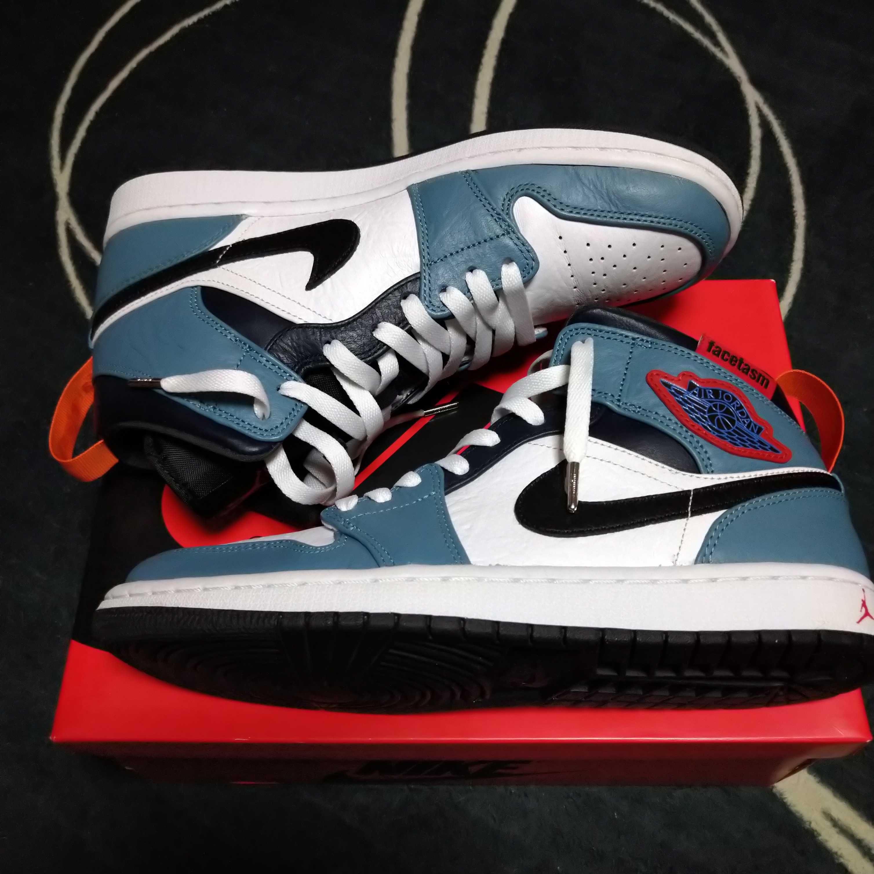 FACETASM × Nike Air Jordan 1 Mid "White/Navy"