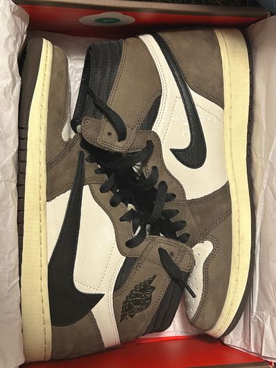 Travis Scott × Nike Air Jordan 1 Retro High OG TS SP "Sail/Dark Mocha"