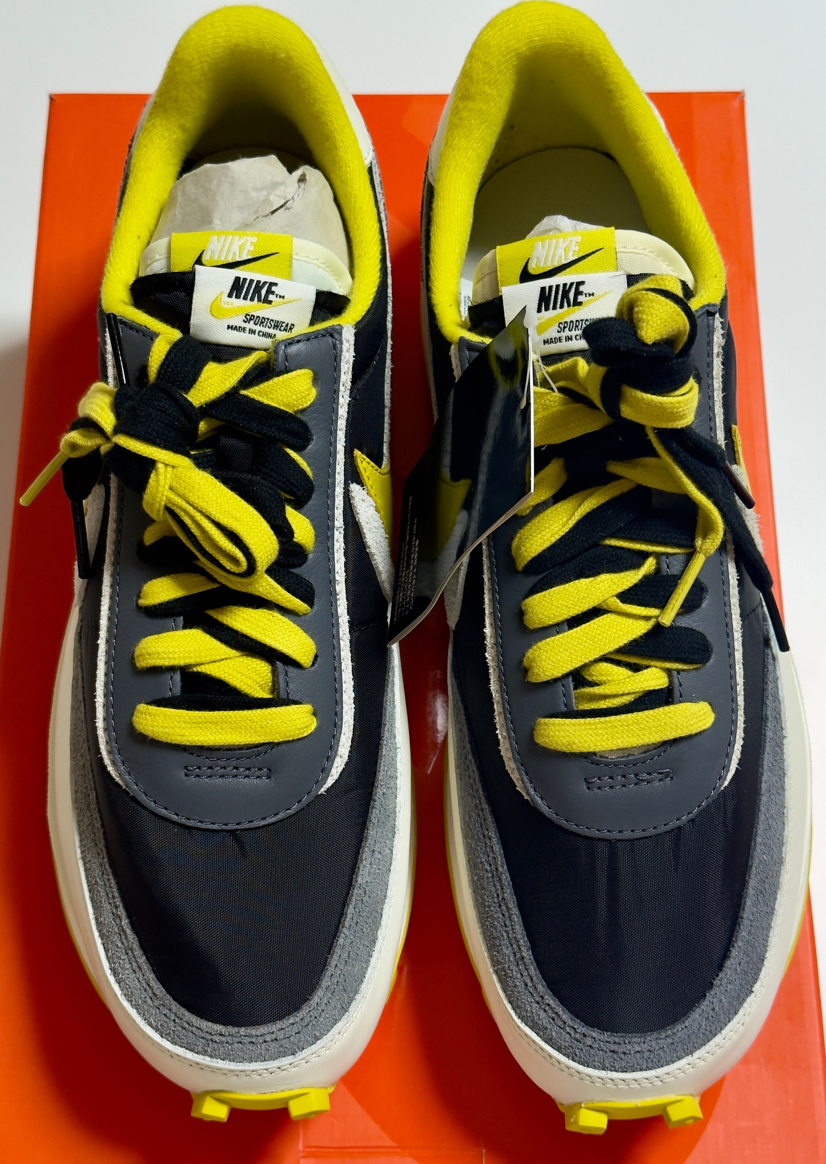 UNDERCOVER × sacai × Nike LD Waffle "Black/Sail-Dark Grey-Bright Citron"