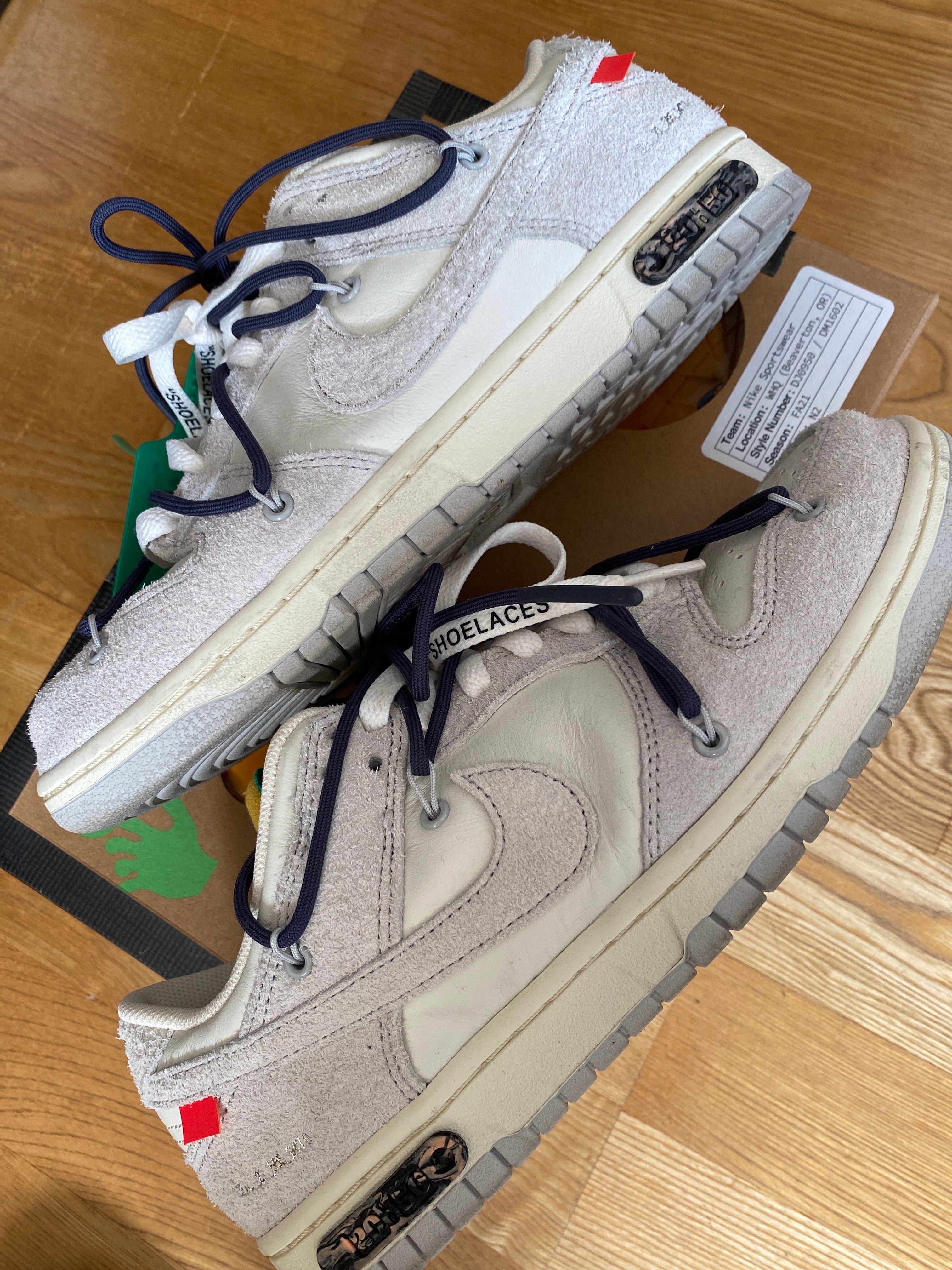 Off-White × Nike Dunk Low "Sail/Neutral Grey/Gridiron"