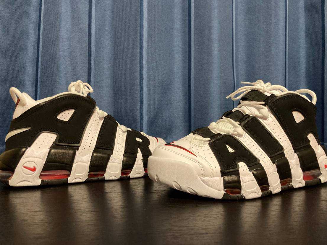 NIKE AIR MORE UPTEMPO "WHITE/BLACK/UNIVERSITY RED"(2020)