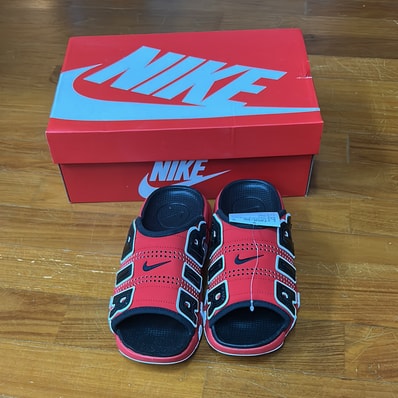 Nike Air More Uptempo Slide "University Red/Black" (FJ6035-600/FJ6036-600)