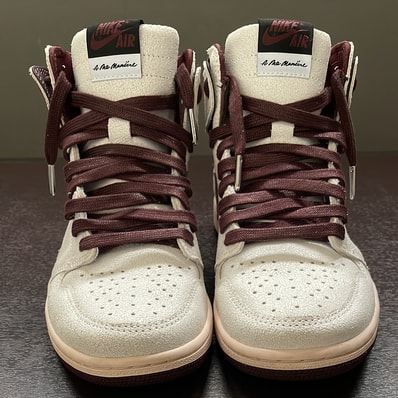 A Ma Maniere × Nike Air Jordan 1 Retro High OG "Sail and Burgundy"