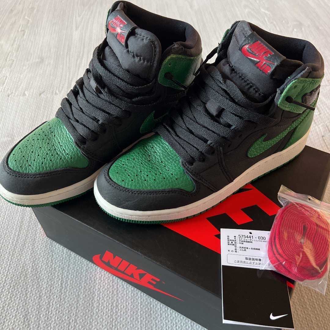 NIKE AIR JORDAN 1 RETRO HIGH OG GS "BLACK/PINE GREEN"