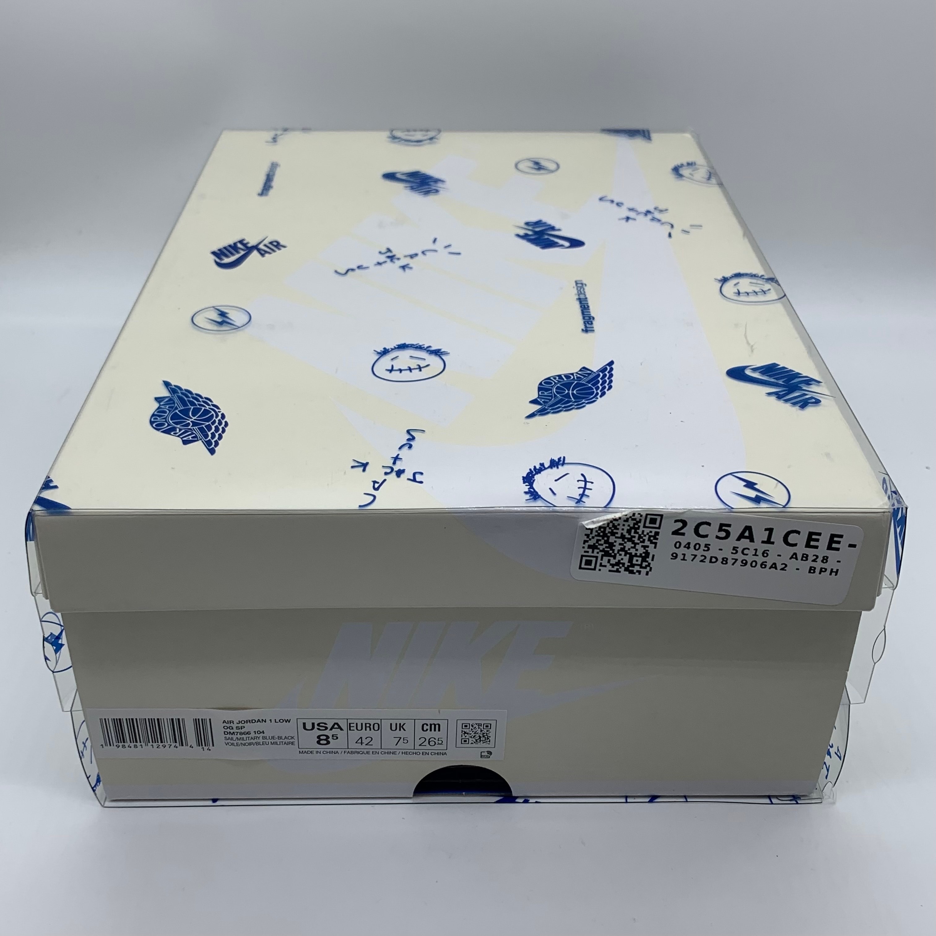 Travis Scott × fragment design × Nike Air Jordan 1 Low OG "Sail/Military Blue"