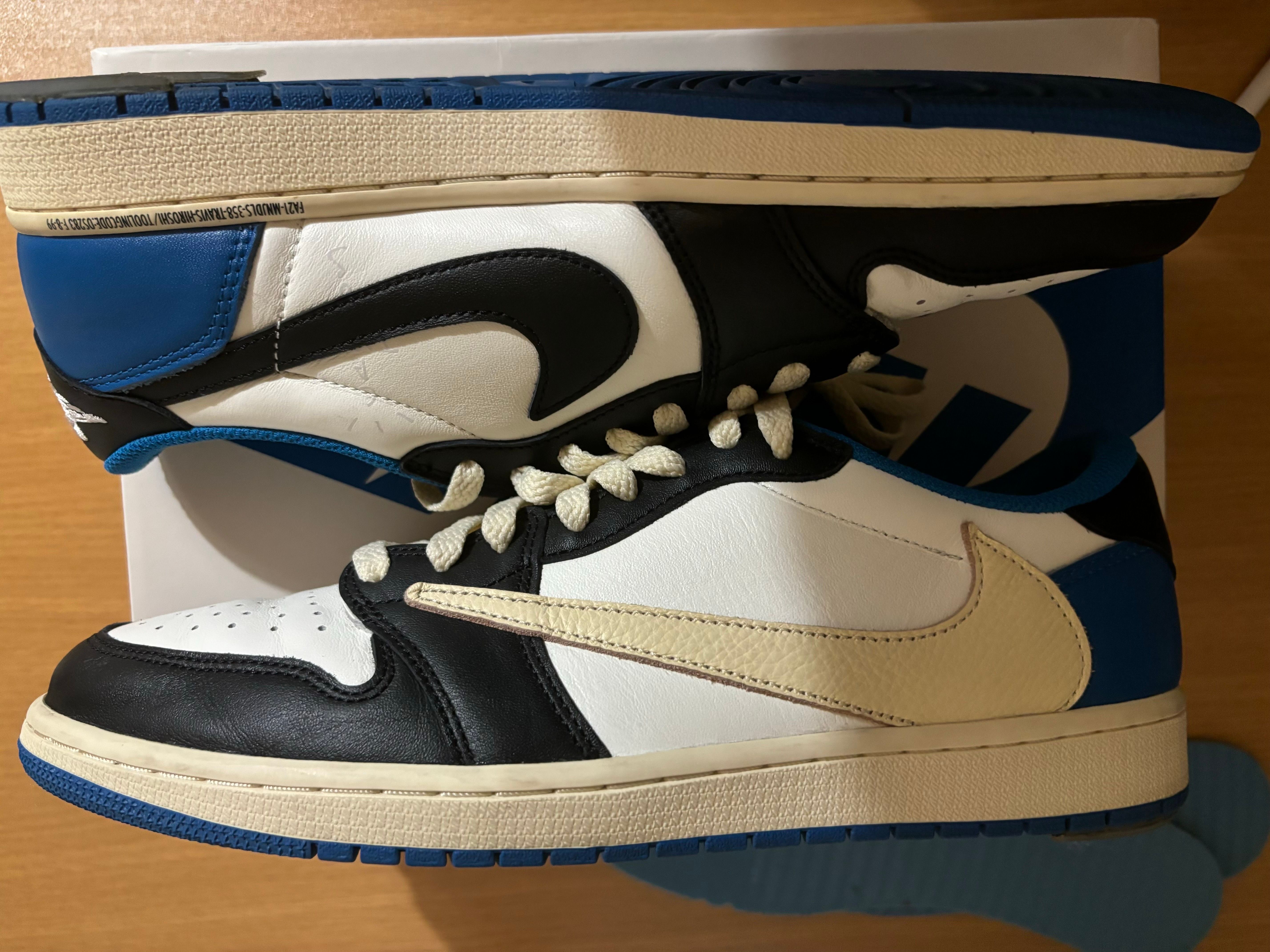 Travis Scott × fragment design × Nike Air Jordan 1 Low OG SP "Military Blue"