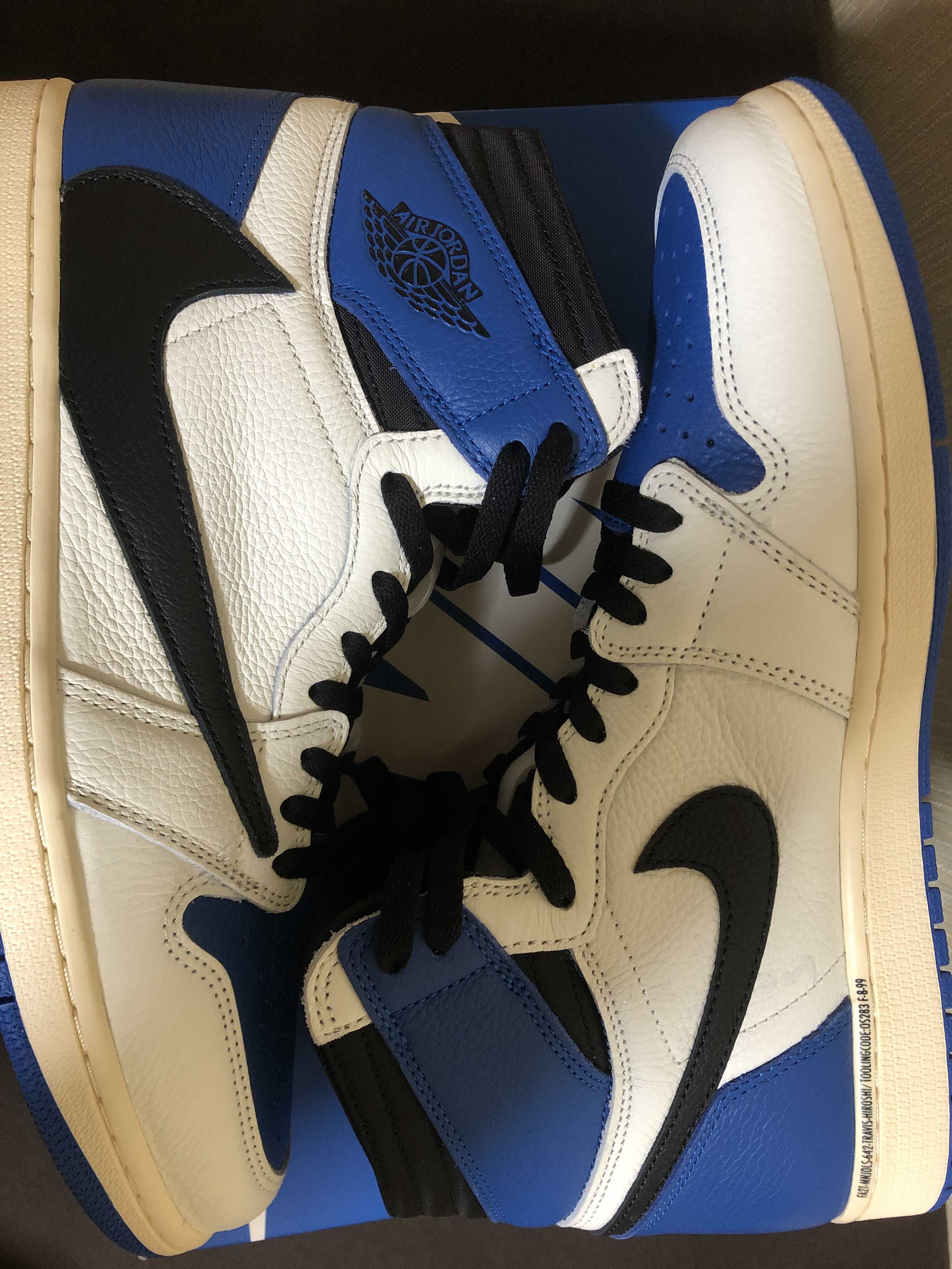Travis Scott × fragment design × Nike Air Jordan 1 Retro High OG SP "Military Blue"