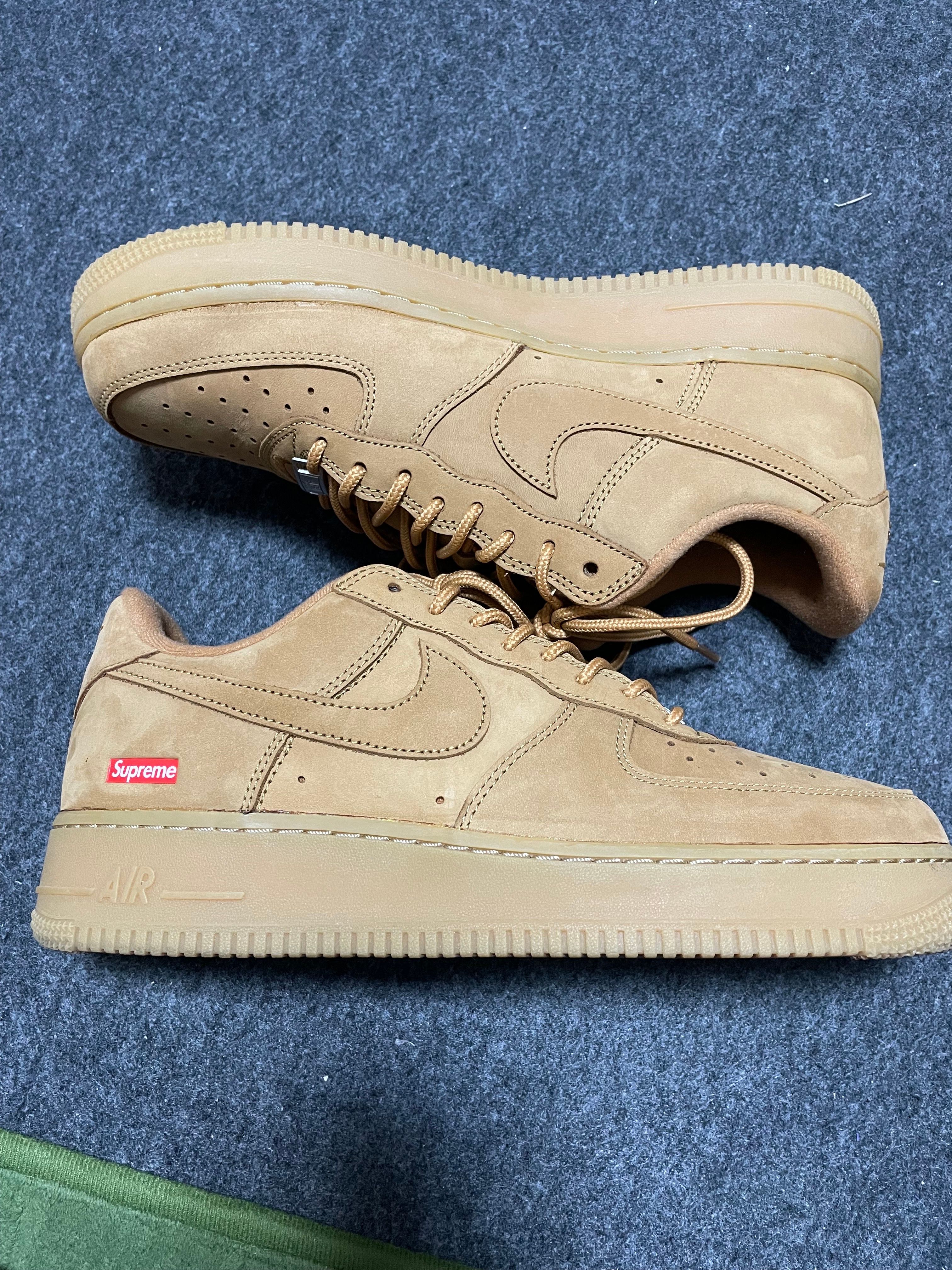 Supreme × Nike Air Force 1 Low "Flax/Wheat"