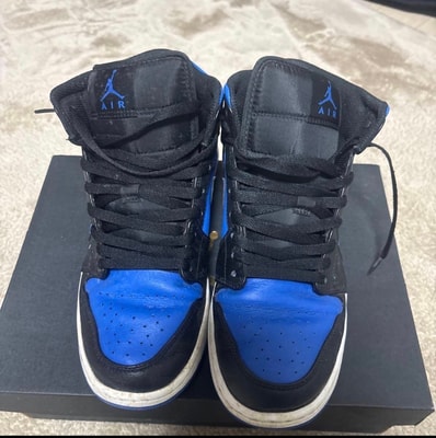 Nike Air Jordan 1 Mid "Black/White/Royal Blue"