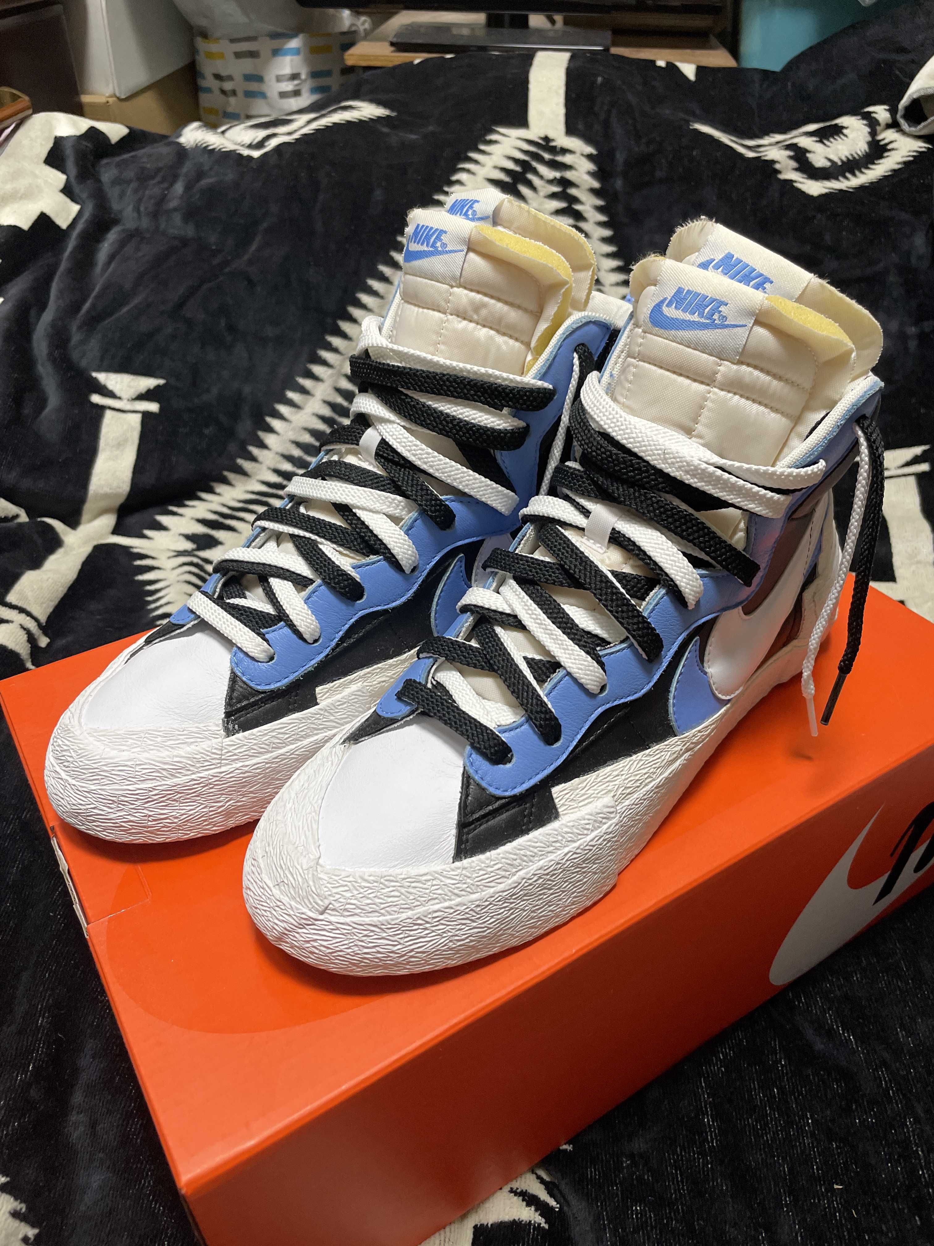 sacai × NIKE BLAZER MID "BLACK / BLUE"