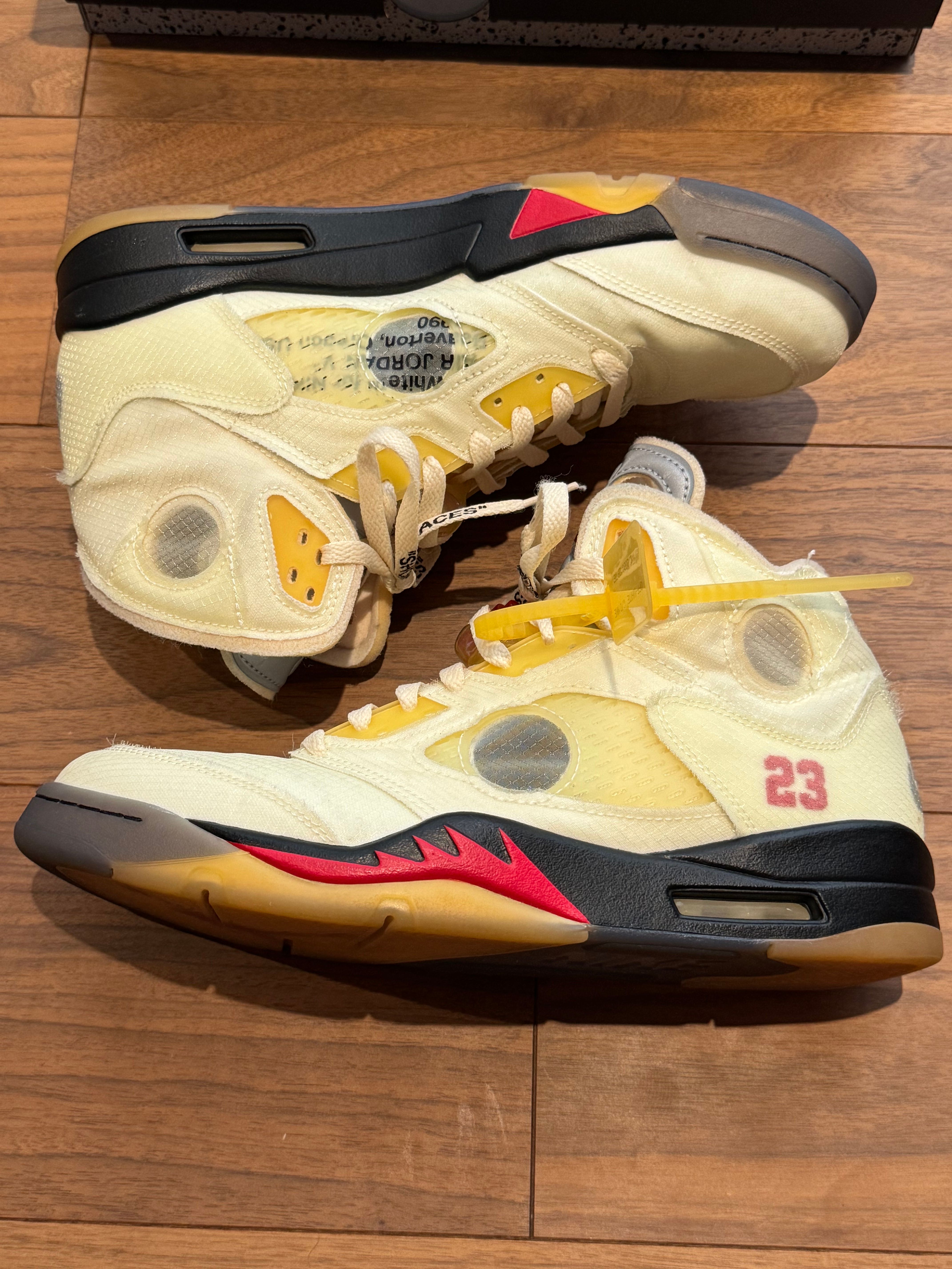 Off-White × Nike Air Jordan 5 "Sail"  