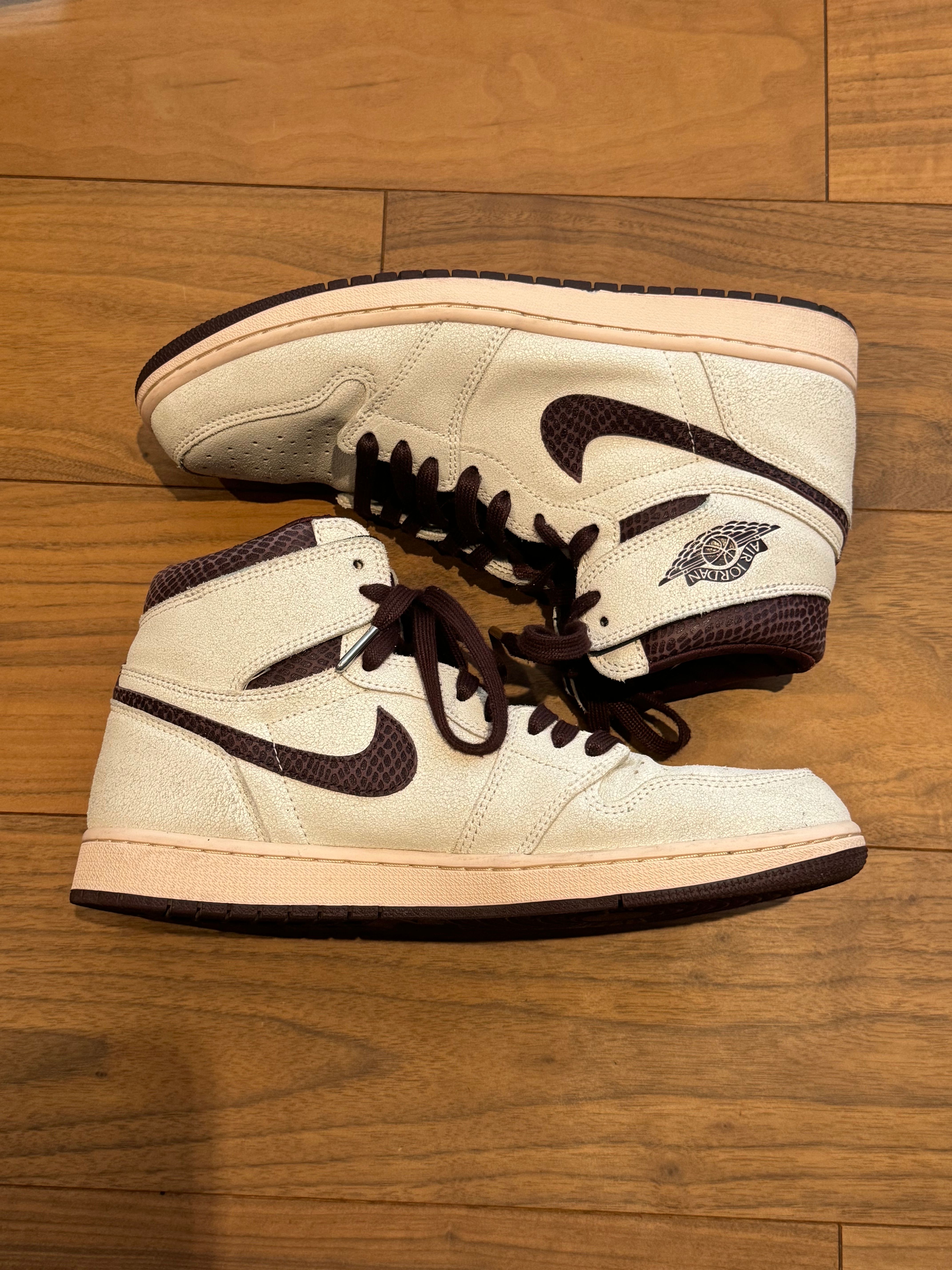 A Ma Maniere × Nike Air Jordan 1 Retro High OG "Sail and Burgundy"