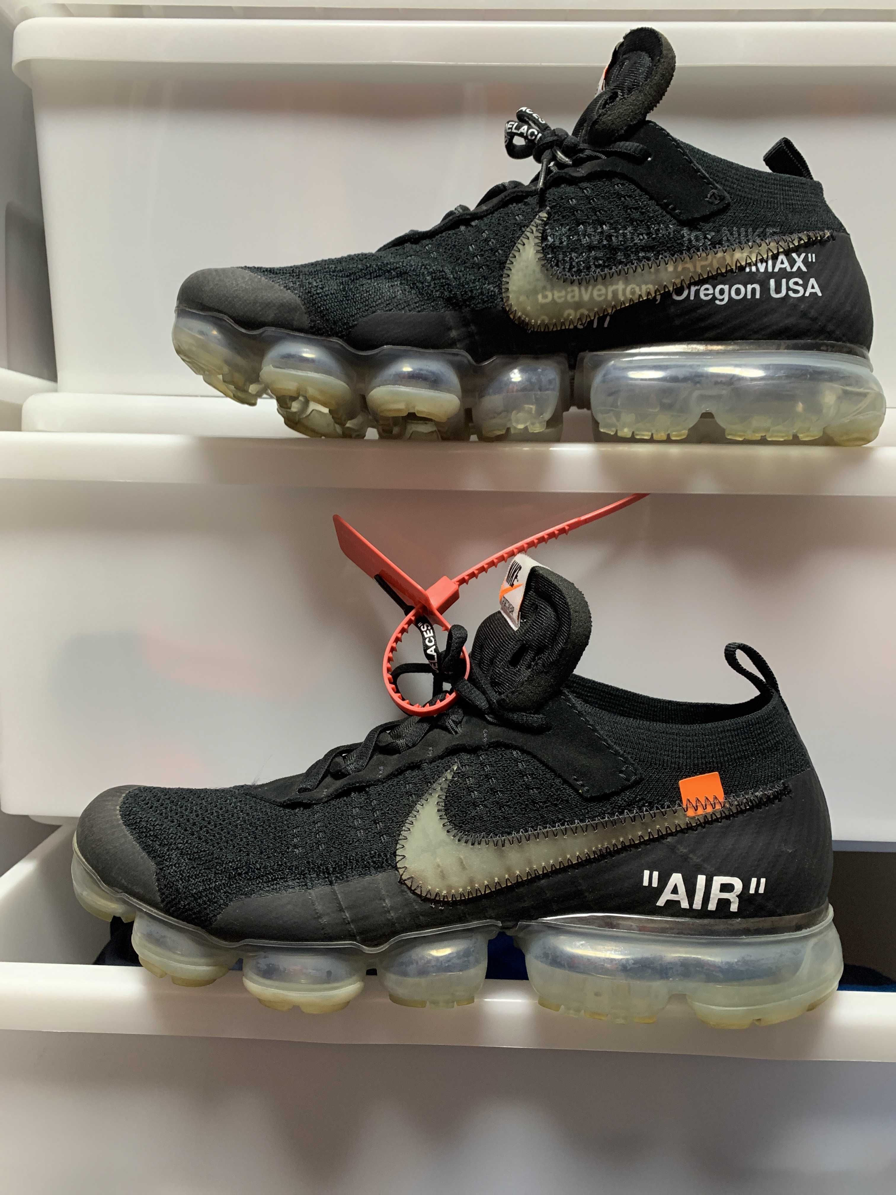 Off-White × Nike Air Vapormax "Black/Total Orange/Clear"