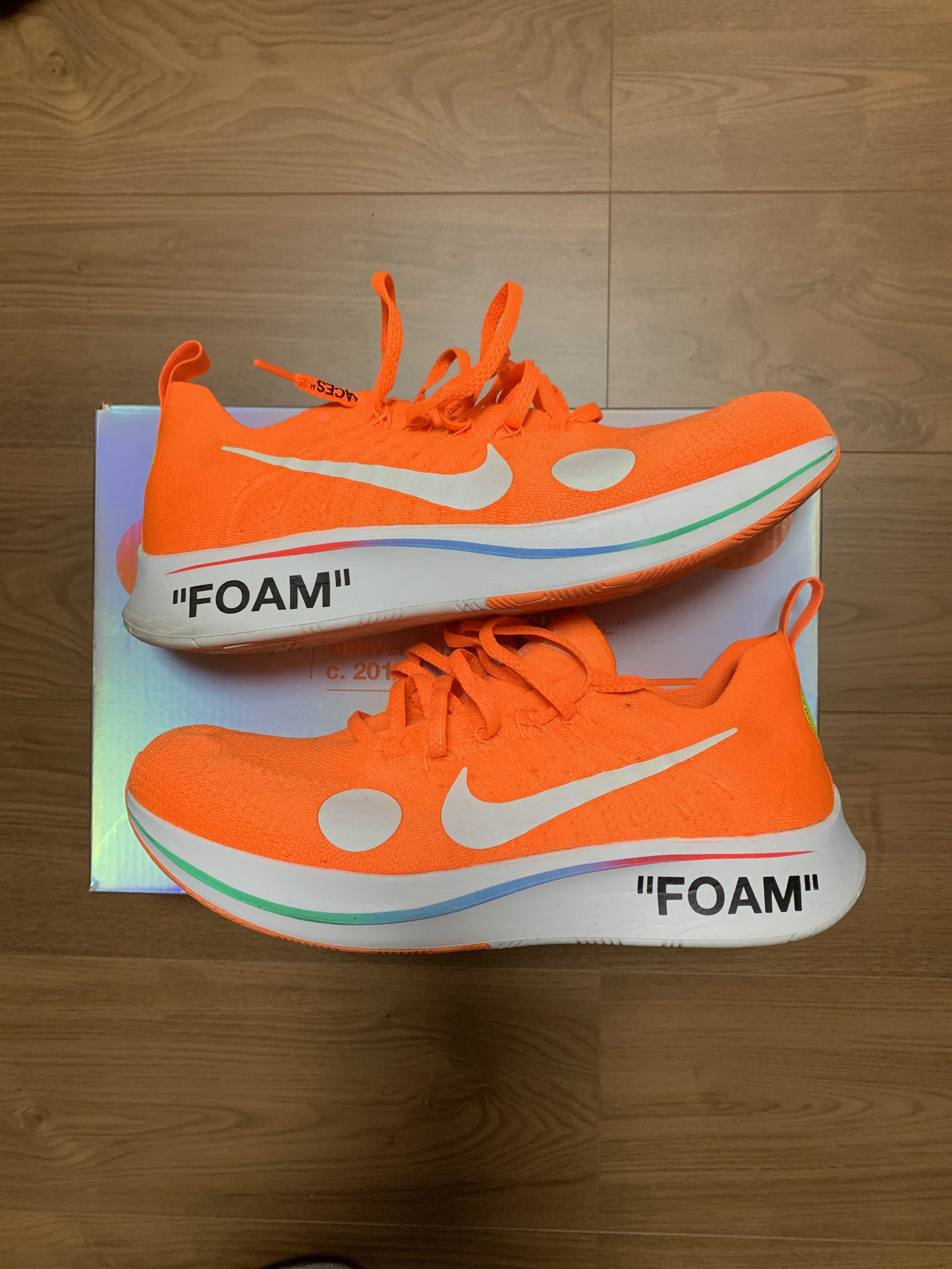 Off-White × Nike Zoom Fly Mercurial Flyknit "Total Orange/White/Volt"