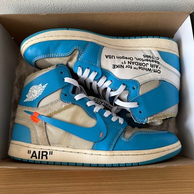 Off-White × Nike Air Jordan 1 High UNC "White/Dark Powder Blue"