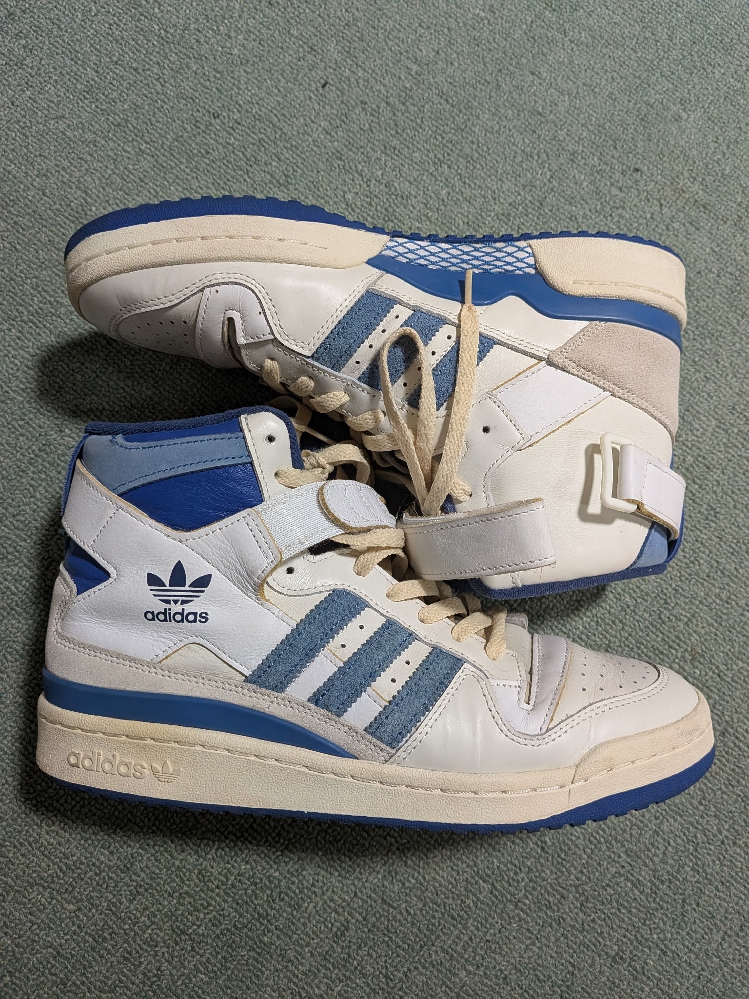 adidas Forum 84 High Blue Thread "Off White-Bright Blue/Footwear White"