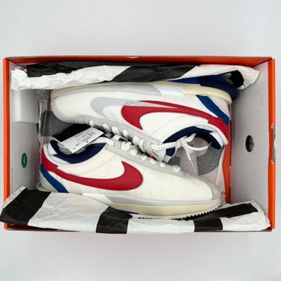 sacai × Nike Zoom Cortez "White and University Red"