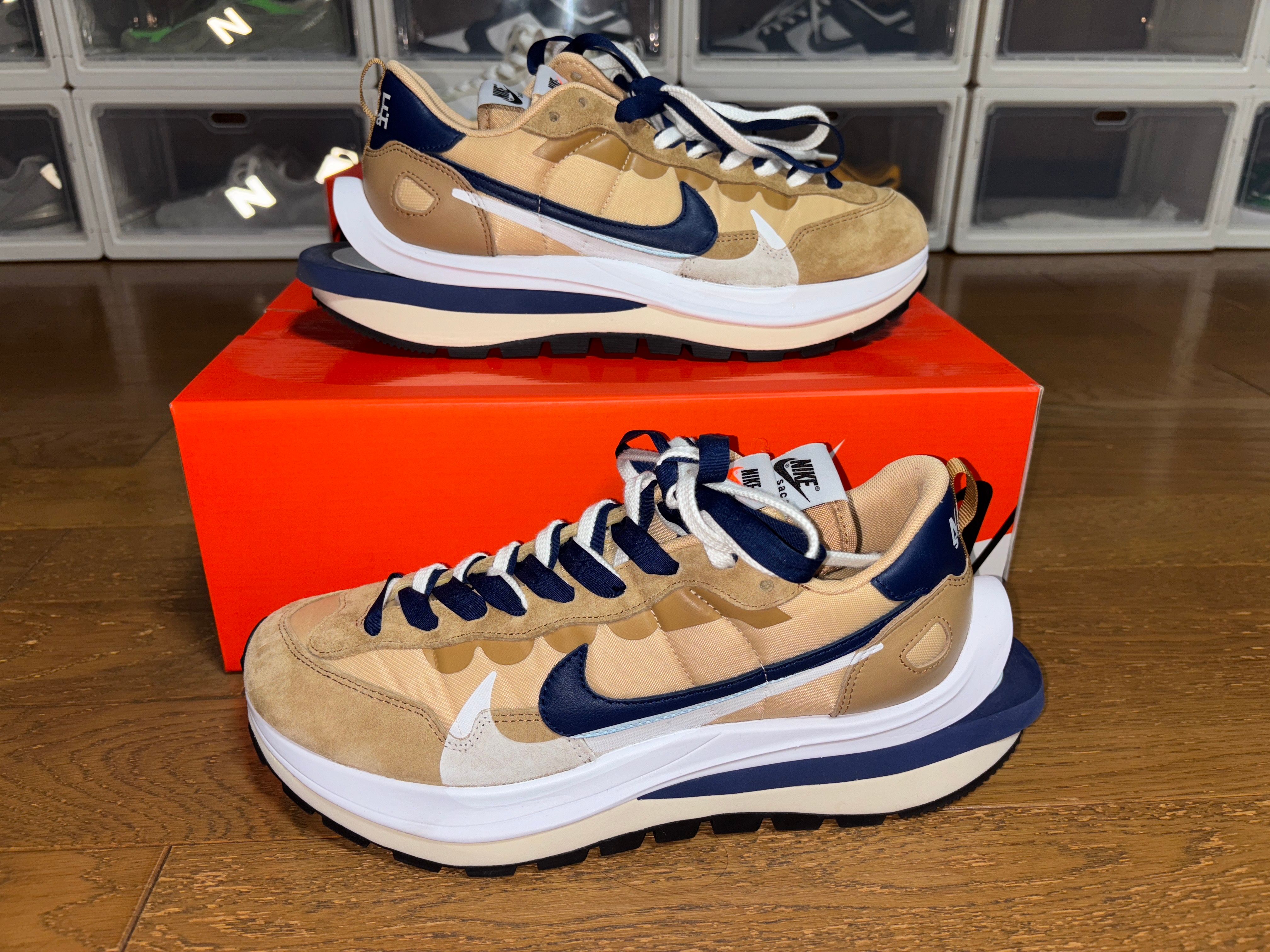 Sacai × Nike Vapor Waffle "Sesame And Blue Void"
