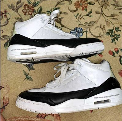 Fragment × Nike Air Jordan 3 "White/Black"