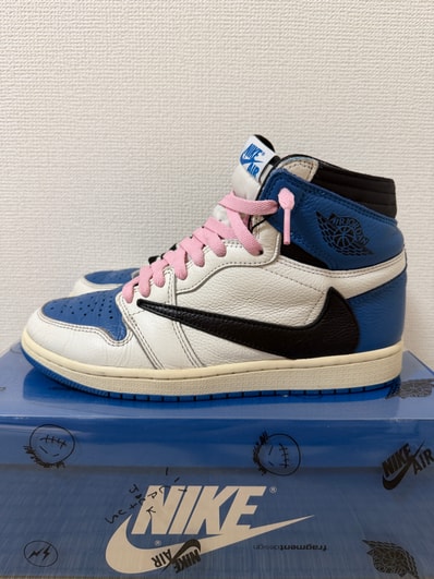 Travis Scott × fragment design × Nike Air Jordan 1 Retro High OG SP "Military Blue"