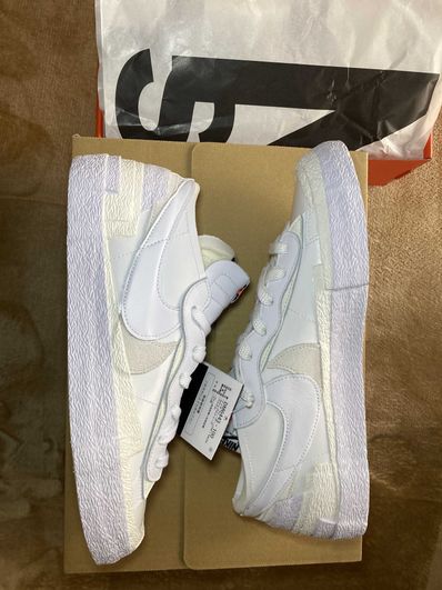 sacai × Nike Blazer Low "White Patent Leather"
