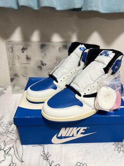 Travis Scott × fragment design × Nike Air Jordan 1 Retro High OG SP "Military Blue"