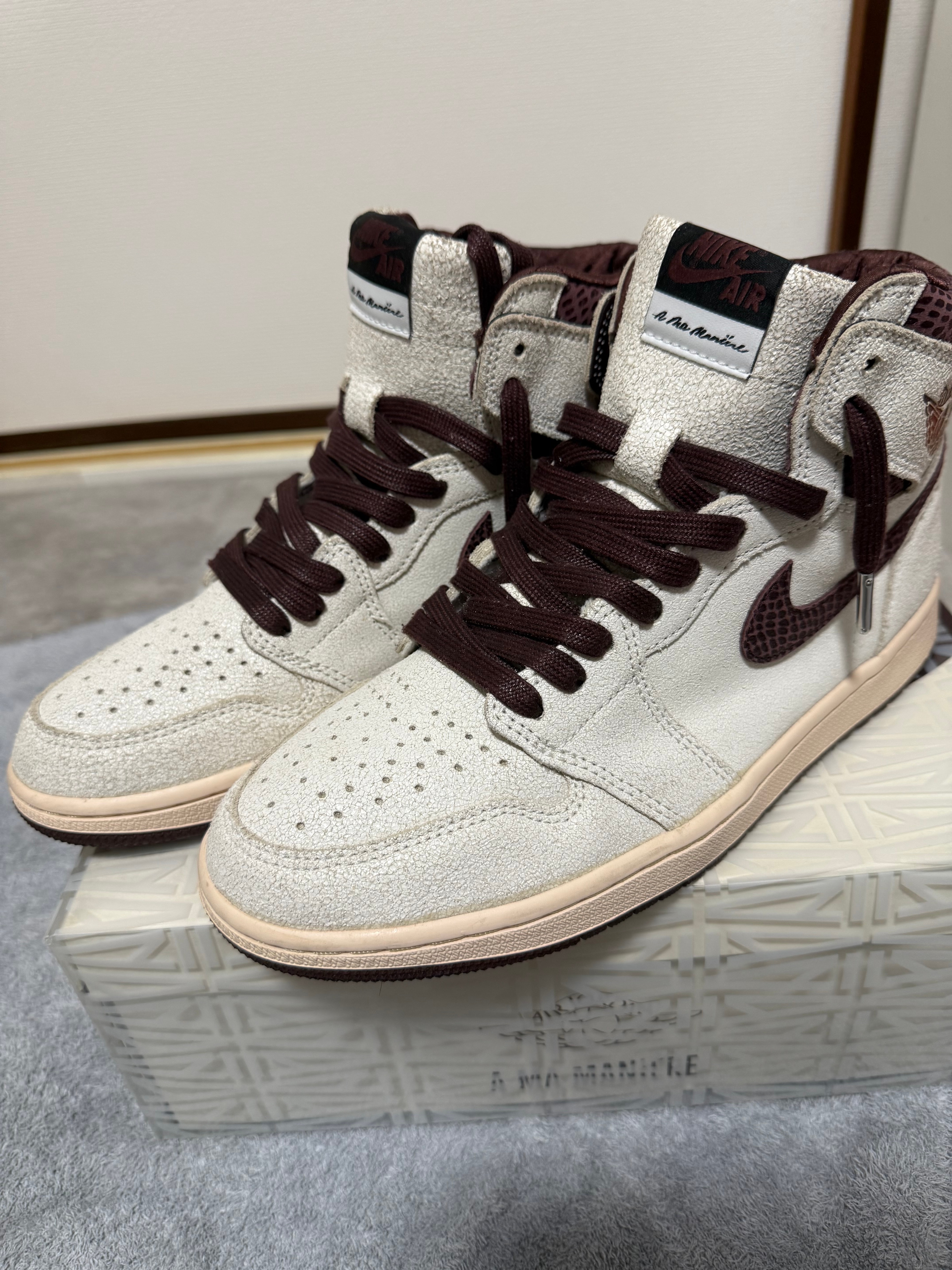 A Ma Maniere × Nike Air Jordan 1 Retro High OG "Sail and Burgundy"