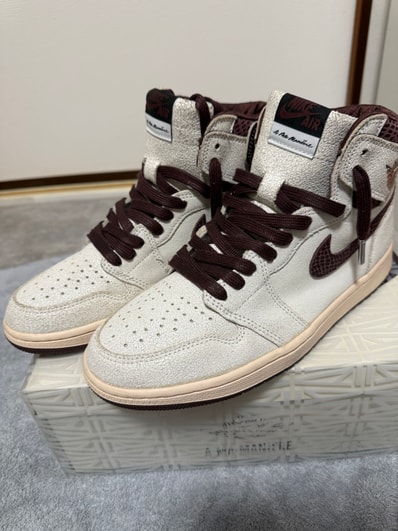 A Ma Maniere × Nike Air Jordan 1 Retro High OG "Sail and Burgundy"