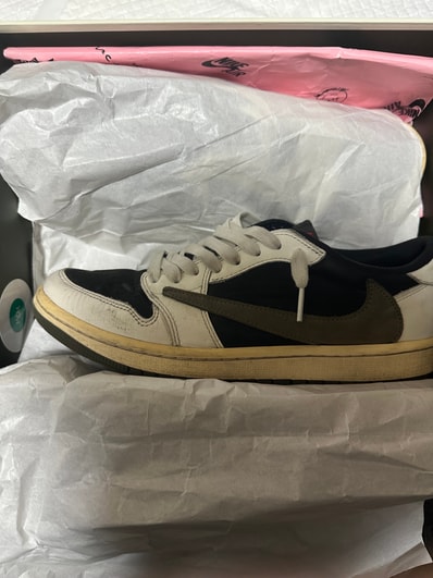Travis Scott × Nike Women's Air Jordan 1 Low OG "Medium Olive"