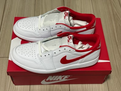Nike Air Jordan 1 Retro Low OG "White and University Red"