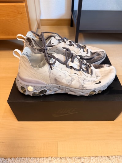 KENDRICK LAMAR×NIKE REACT ELEMENT 55 "PURE PLATINUM/CLEAR-WOLF GREY-BLACK"