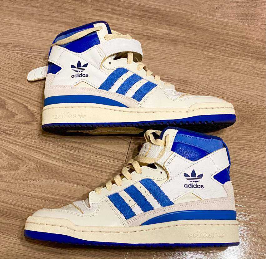 adidas Forum 84 High Blue Thread "Off White-Bright Blue/Footwear White"