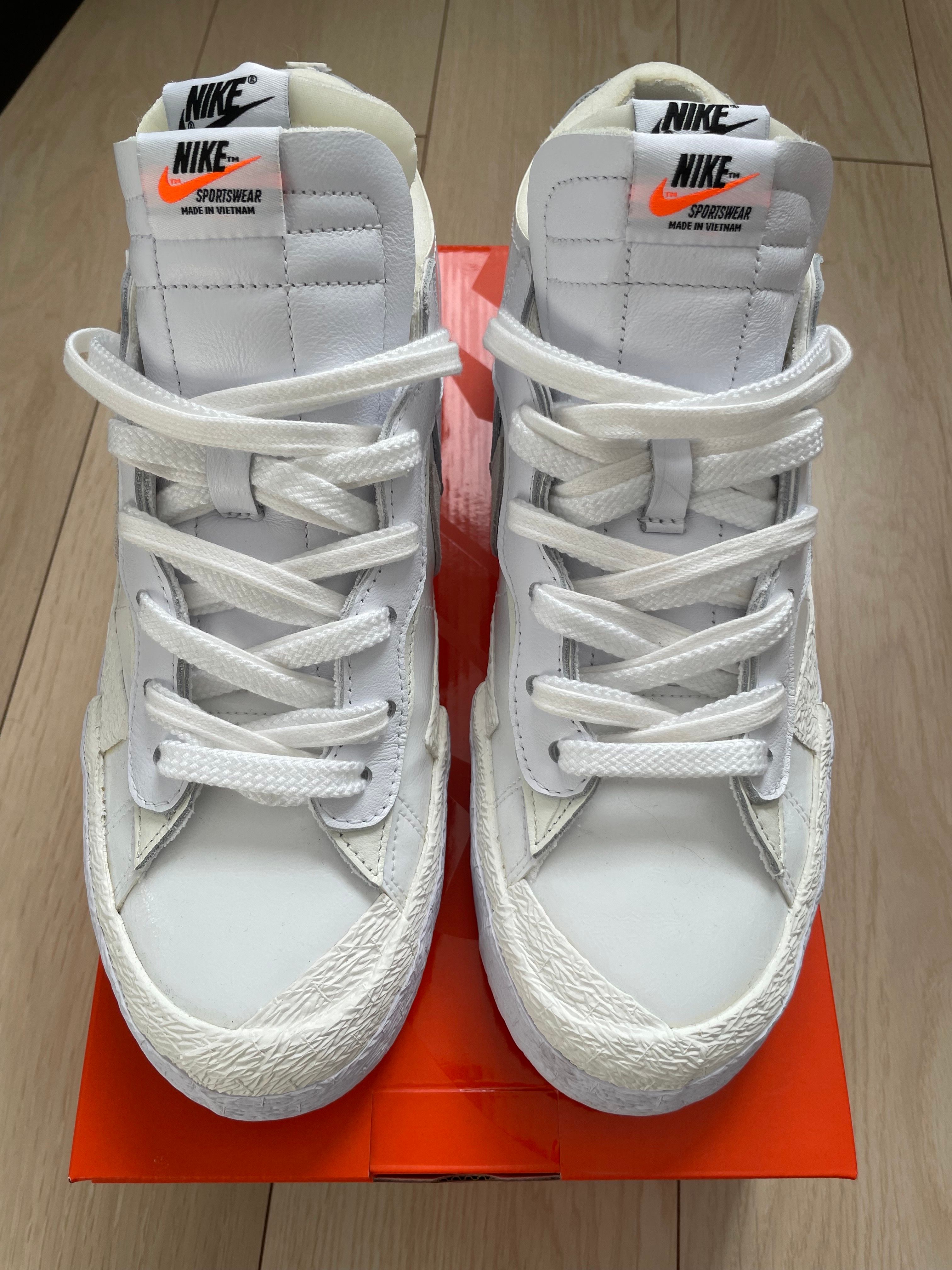 sacai × Nike Blazer Low "White Patent Leather"