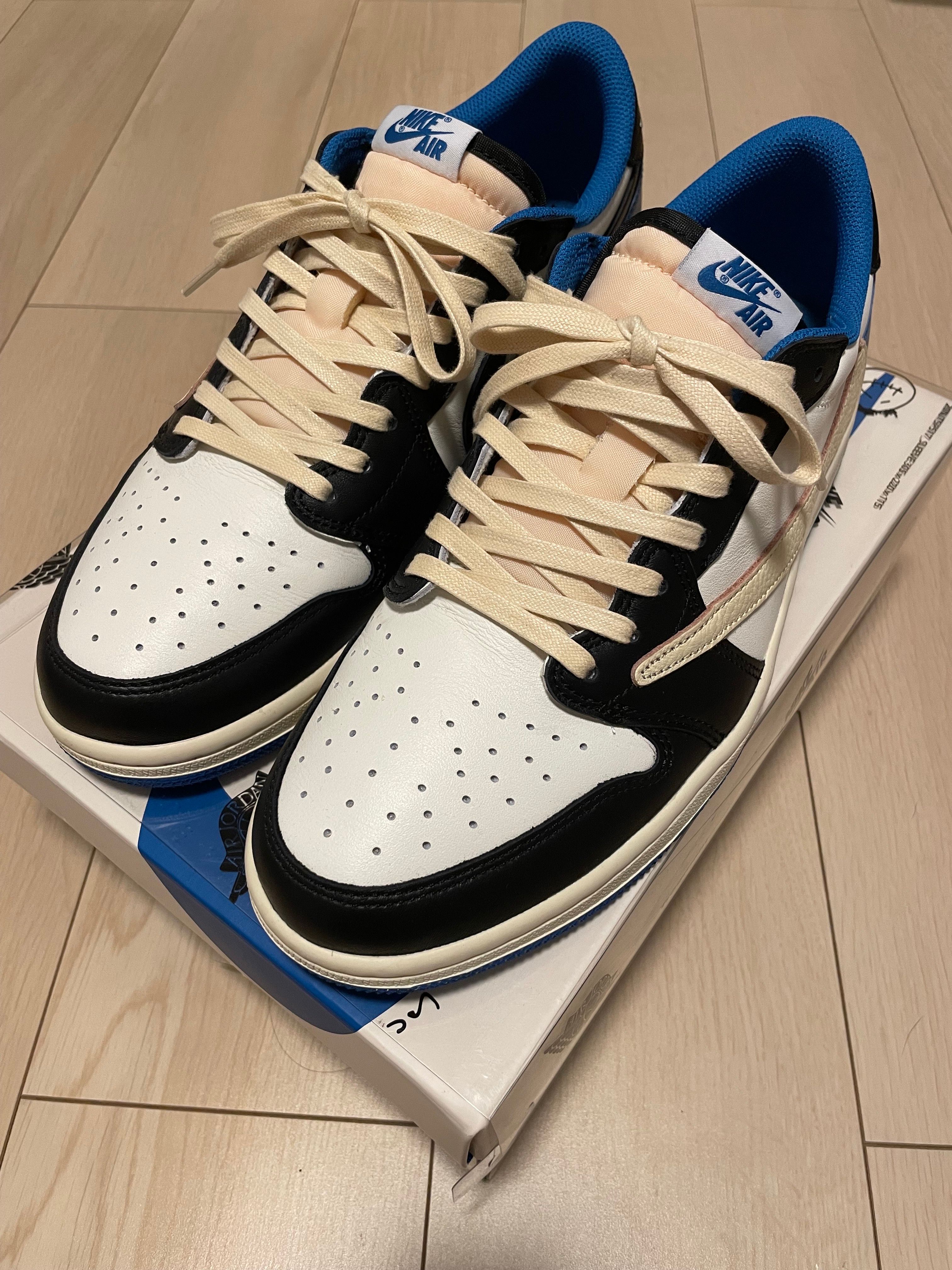 Travis Scott × fragment design × Nike Air Jordan 1 Low OG SP "Military Blue"