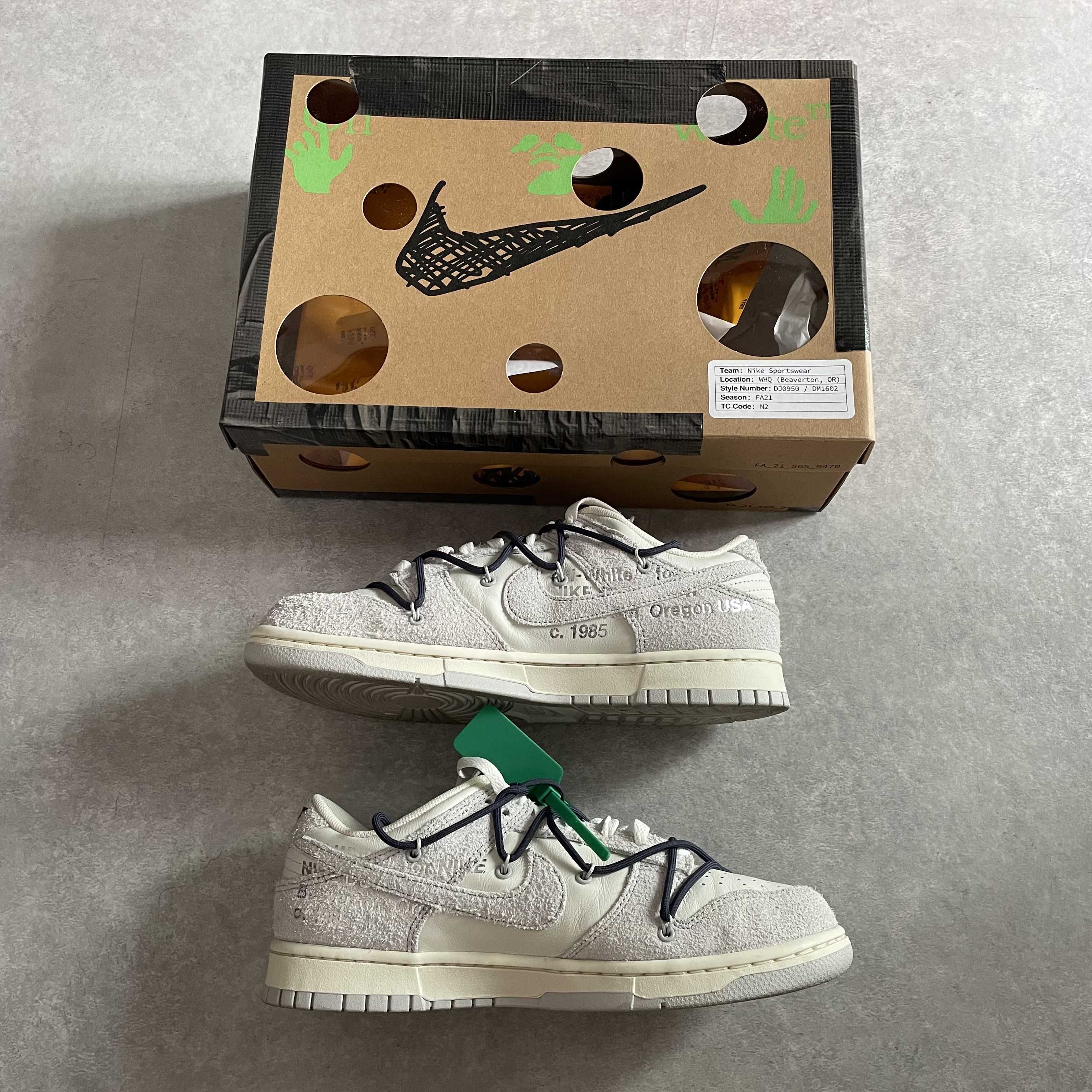 Off-White × Nike Dunk Low "Sail/Neutral Grey/Gridiron"