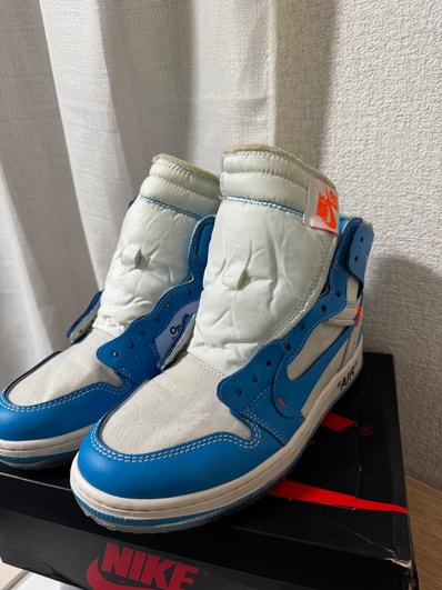 Off-White × Nike Air Jordan 1 High UNC "White/Dark Powder Blue"