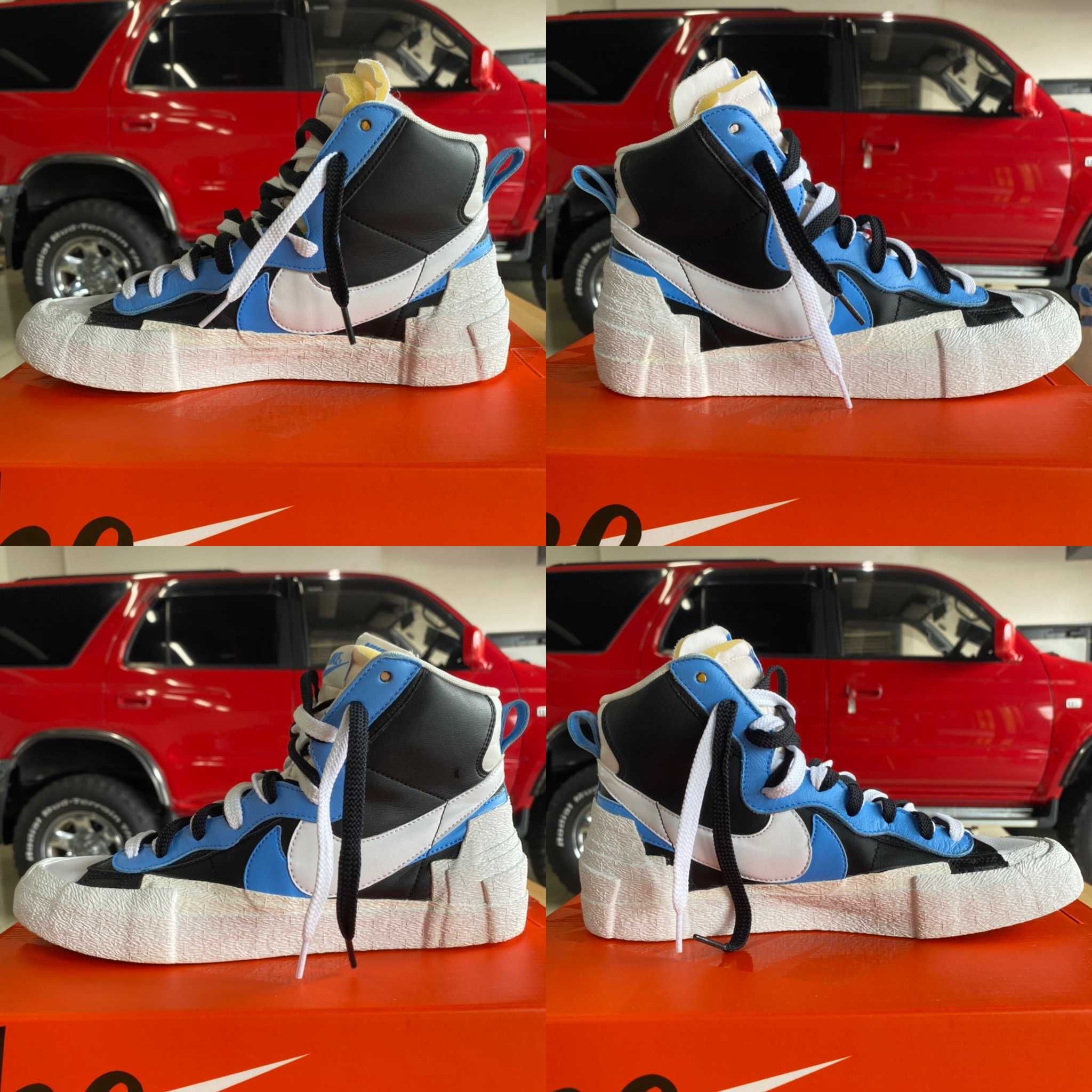 sacai × NIKE BLAZER MID "BLACK / BLUE"