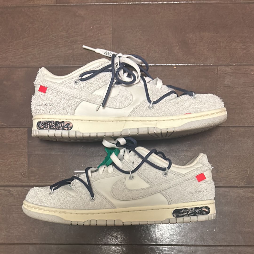 Off-White × Nike Dunk Low "Sail/Neutral Grey/Gridiron"