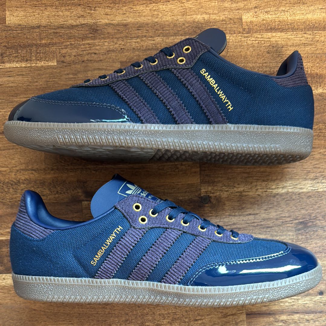 Alwayth × adidas Samba OG "College Navy/Aurora Black/Matte Gold"